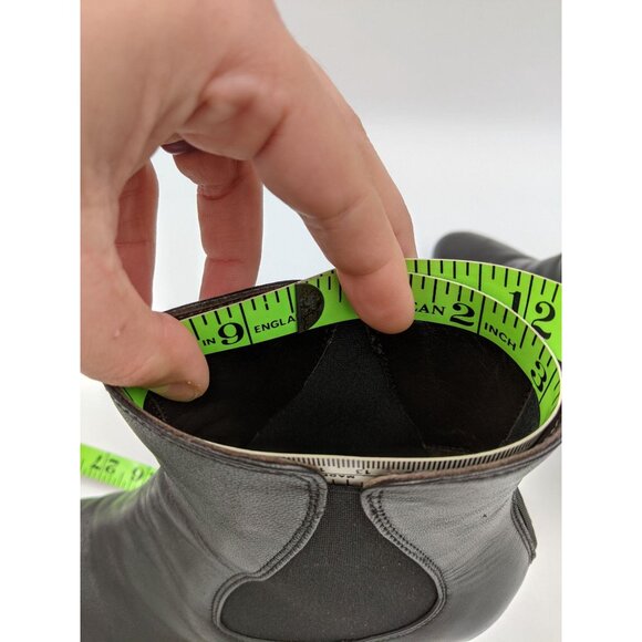 AGL women's black‎ leather block heel zip ankle booties 38 - Picture 13 of 14